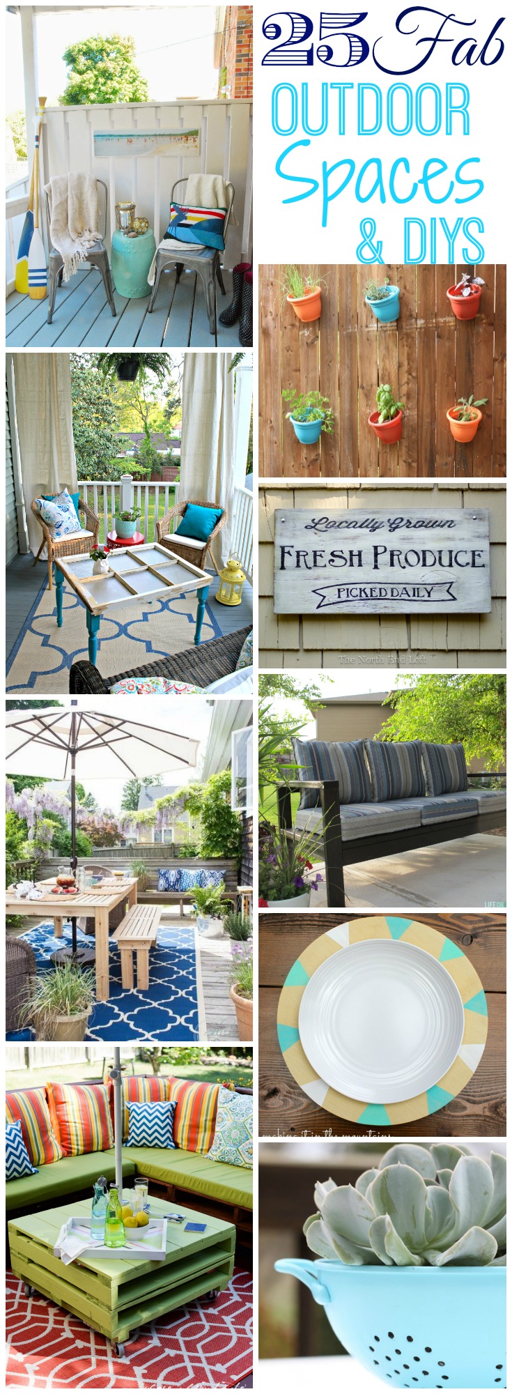 Get totally inspired for summer with these 25 fabulous outdoor spaces and DIYs at thehappyhousie.com