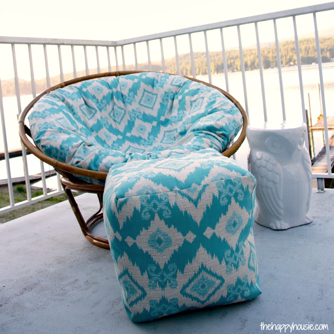 How To Sew A Diy Pouf Ottoman Indoor Or Outdoor The Happy Housie