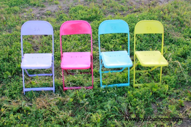 joy in our home colourful chair makeover