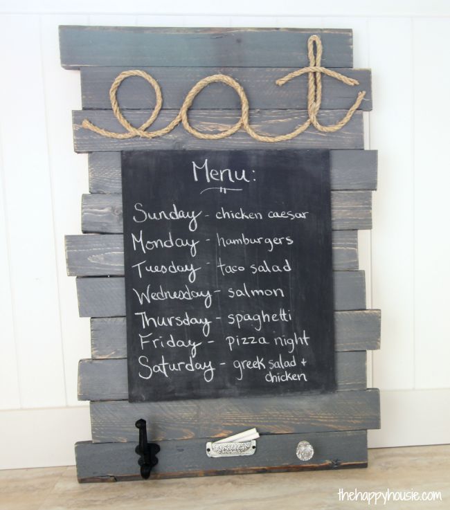 Varathane Challenge AFTER DIY Pallet Sign Menu Board by The Happy Housie small