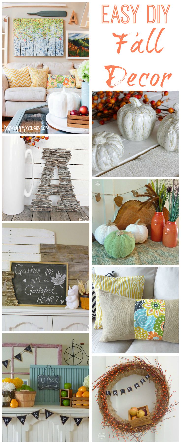 I love all these easy DIY Fall Decor ideas that you could pull together this weekend