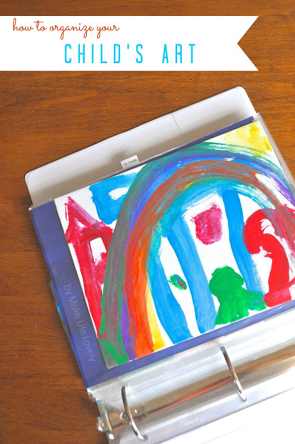 Kids' Artwork Organization {Organizing Life}