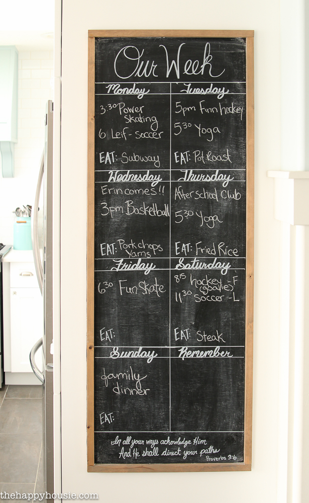 How To Organize Your Big Family With A Chalkboard Wall Calendar - Full  Green Life