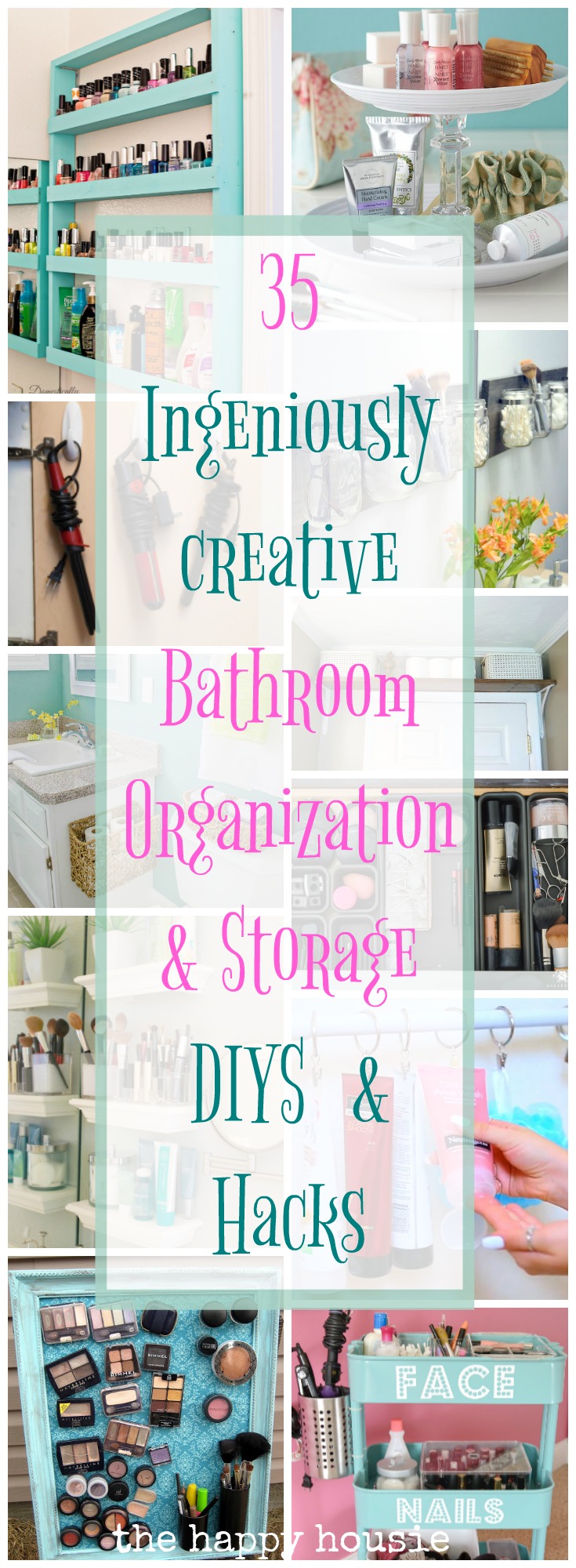 Genius Bathroom Organization Ideas - Domestically Creative