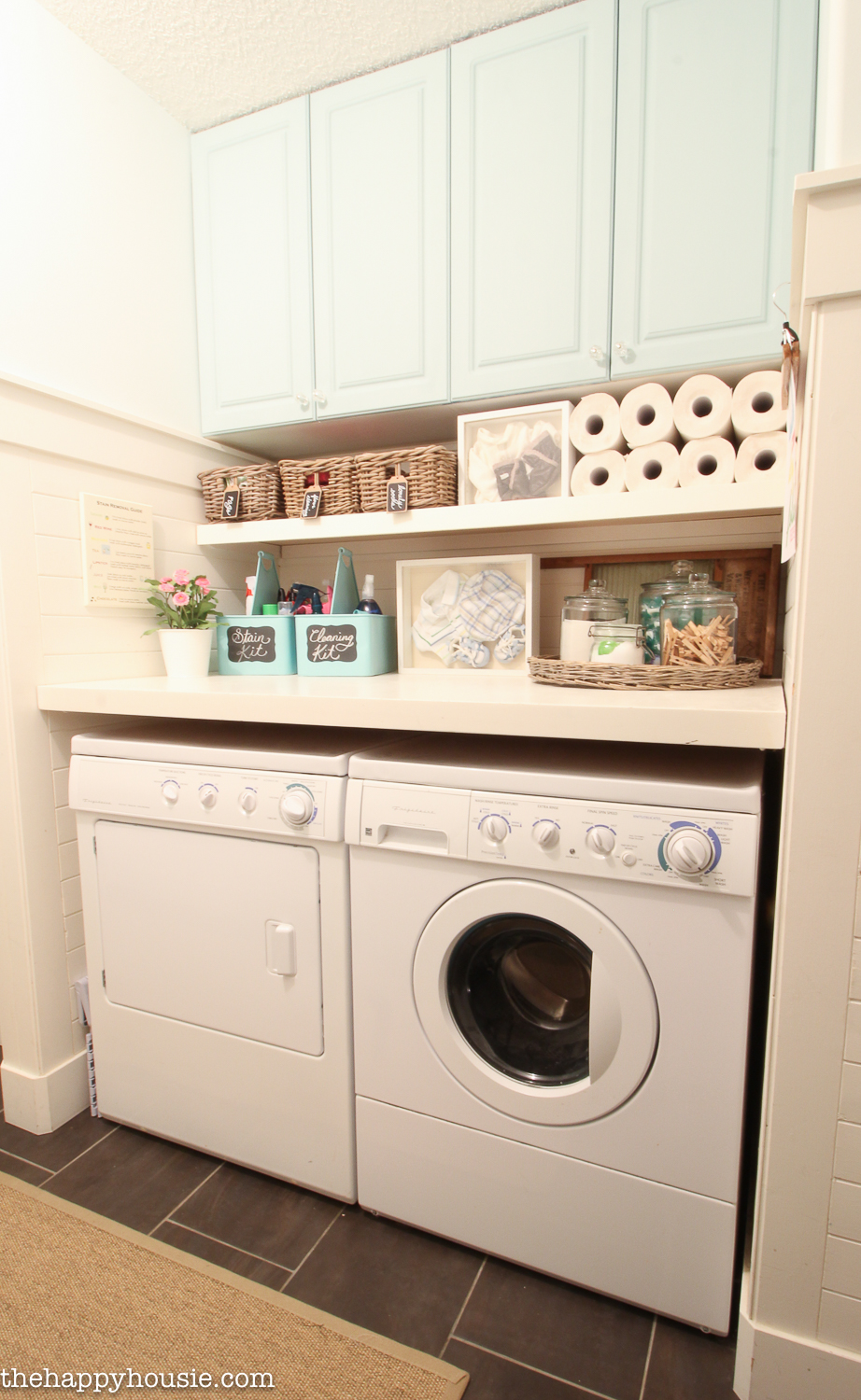 How to Organize Your Laundry Room Cabinets from 30daysblog