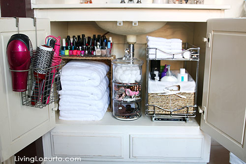DIY Bathroom Counter Organizer Idea - Petticoat Junktion