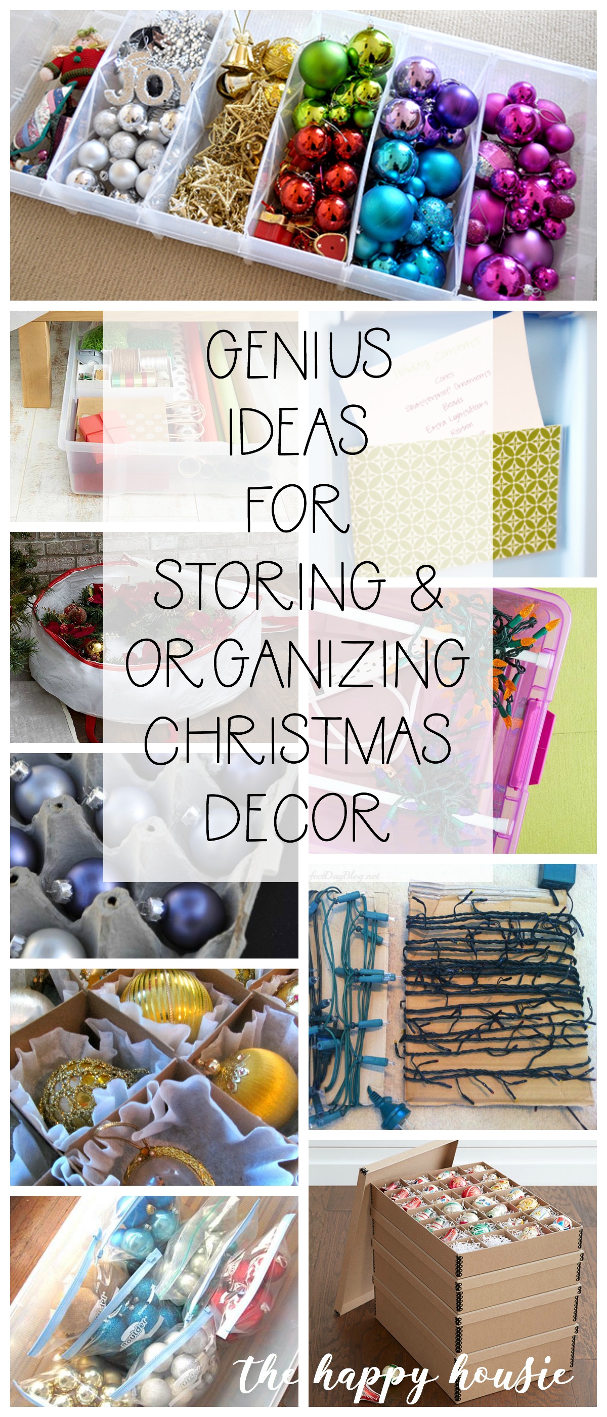 Genius Ideas for Storing & Organizing Christmas Decor | The Happy ...