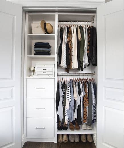 organized small closet ideas