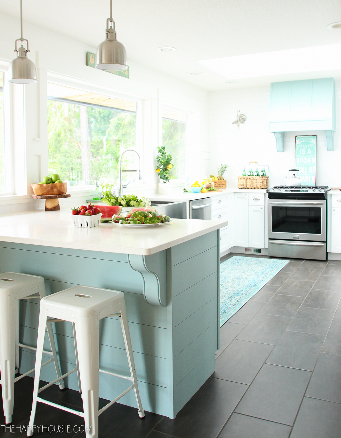 Let's Add Sprinkles: Our Summer Kitchen In Aqua