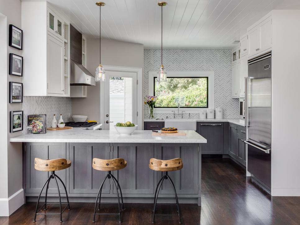 Grey And White Kitchen Cabinets 