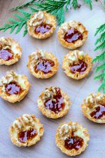 Baked Brie Phyllo Cups with Walnuts & Fig Jelly | The Happy Housie