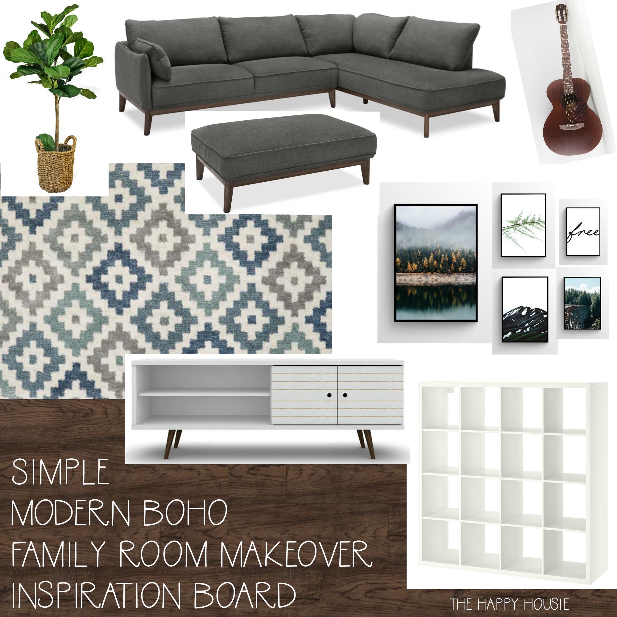 Modern Media Room For A Family To Share - ORC Week Six: Our Bonus Room  Reveal - T. Moore Home Interior Design Studio