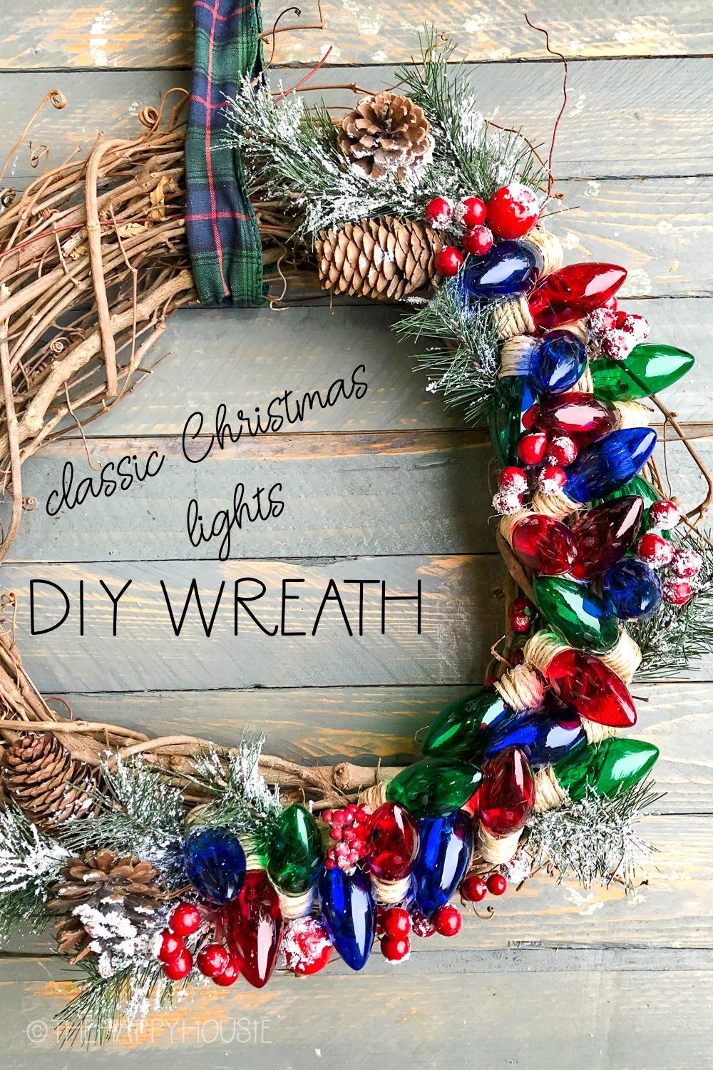 DIY Embroidery Hoop Winter Wreath - Our Crafty Mom