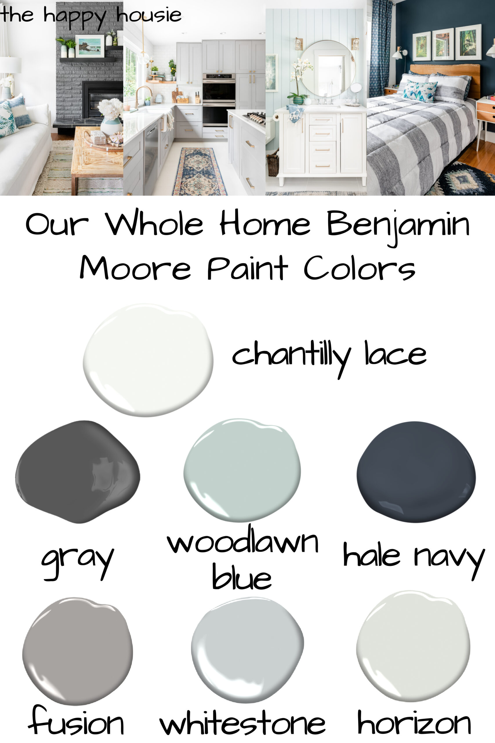 Whole Home Benjamin Moore Paint Color Scheme The Happy Housie