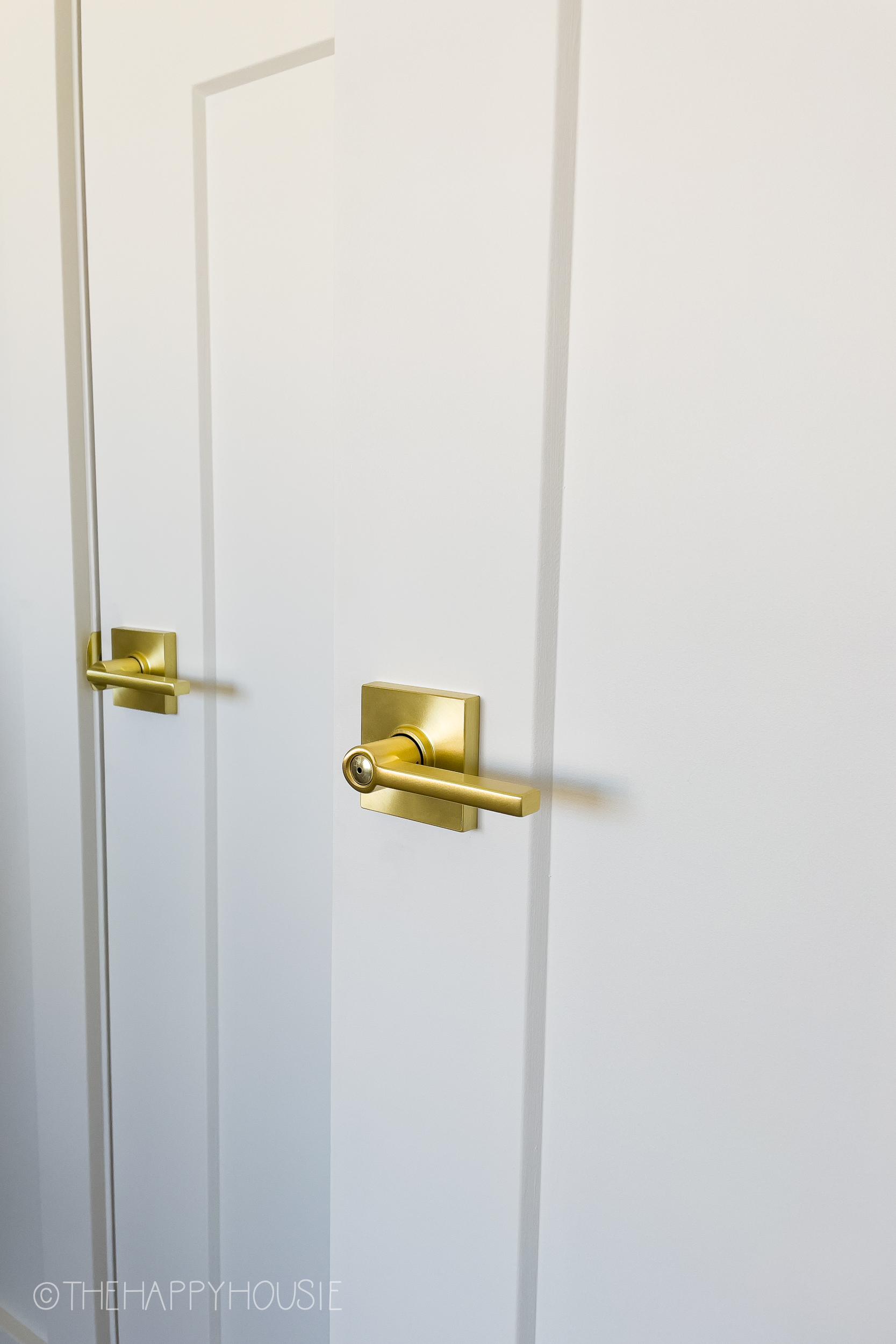 Our Gold Schlage Door Hardware in Satin Brass