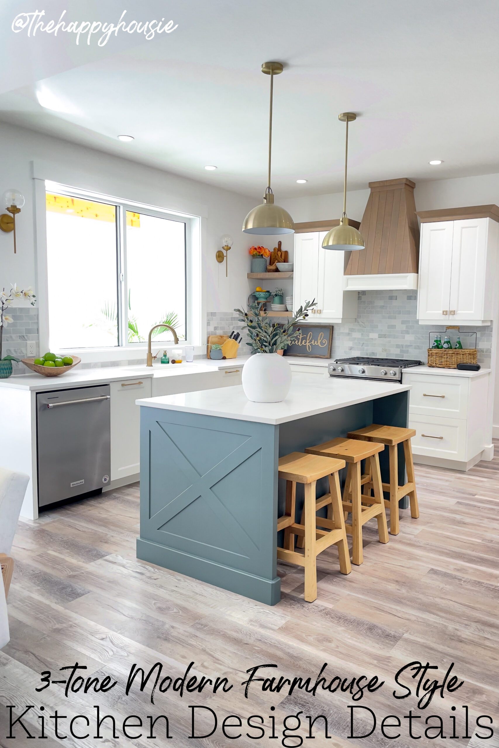 Our New Build Three-Tone Modern Farmhouse Style Kitchen