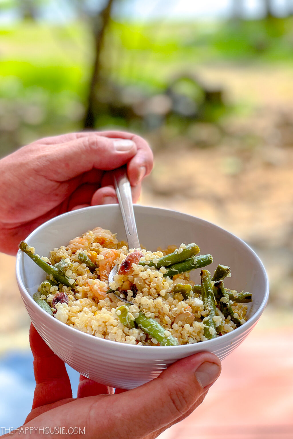 Green Bean & Shrimp Quinoa Salad | The Happy Housie